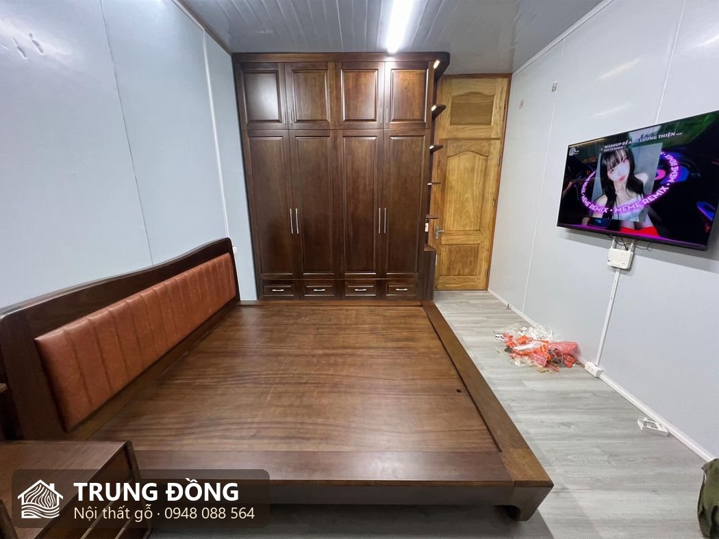 Phòng ngủ gỗ tự nhiên