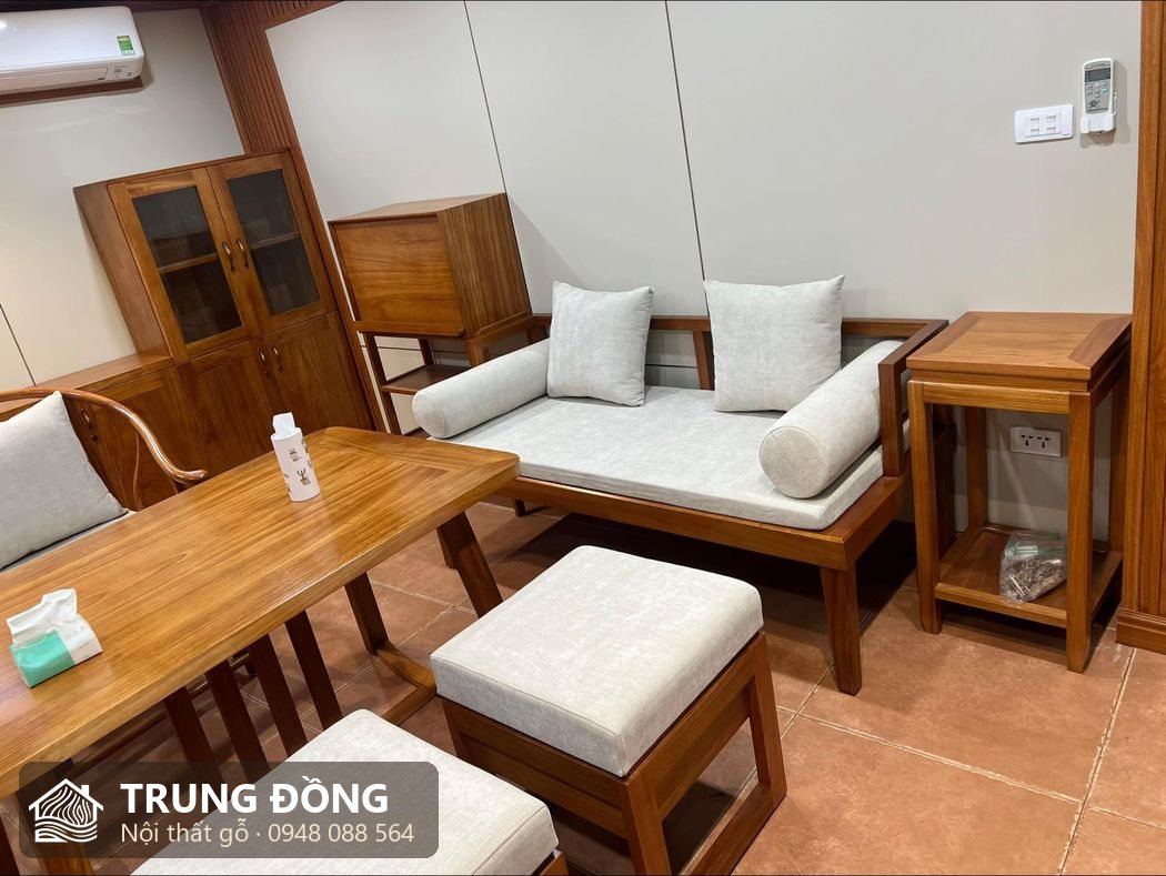 Bộ sofa gỗ tự nhiên